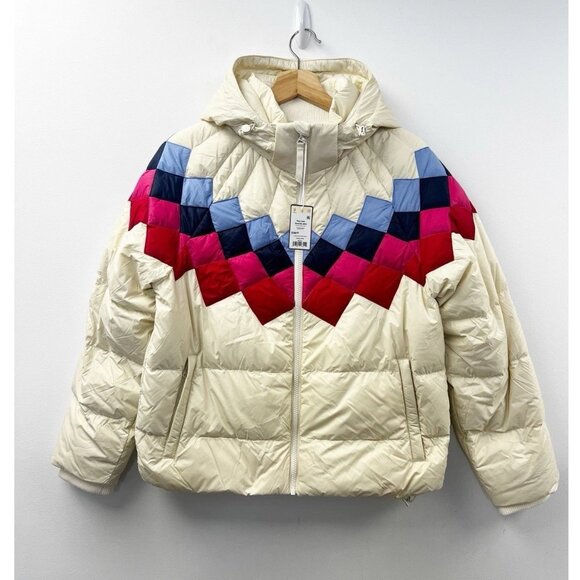 marine layer Archive Sierra Puffer Jacket Antique White Sz M NWT - Picture 2 of 13